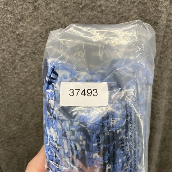 Lilly Pulitzer Top Womens 2 Blue Floral Ruffle Smocked Peplum Sleeveless Shirt - Picture 10 of 10